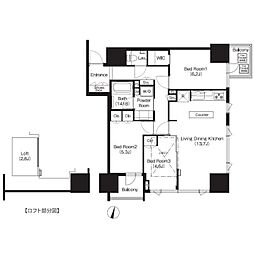 COMFORIA大宮 3LDKの間取図画像