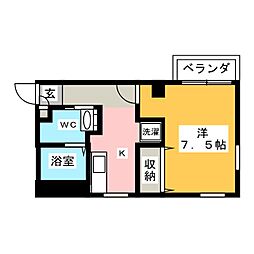 間取図画像 1K