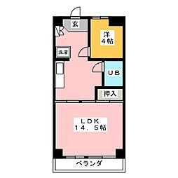 ル・グラン川越 1LDKの間取図画像