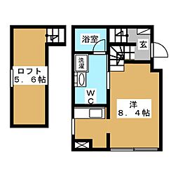 WellPine ワンルームの間取図画像