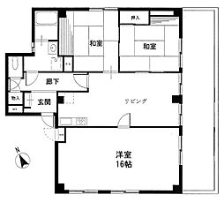 セントラルマンション 3LDKの間取図画像