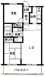 GAINESVILLE2 2LDKの間取図画像