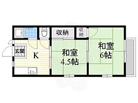 翆甲園ハイツ1  ｜ 大阪府寝屋川市木田町12番2号（賃貸アパート2K・2階・30.69㎡） その2