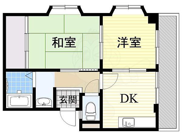 ラークサツキ ｜大阪府寝屋川市新家１丁目(賃貸マンション2DK・1階・40.00㎡)の写真 その2