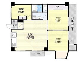 NO.3香里ニューハイツ  ｜ 大阪府寝屋川市三井南町18番5号（賃貸マンション3LDK・6階・77.73㎡） その2