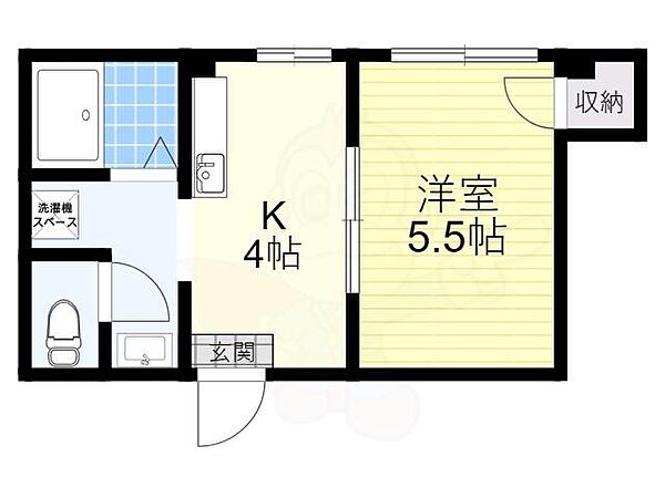 サンスイハイツ ｜大阪府門真市小路町(賃貸マンション1K・2階・22.68㎡)の写真 その2