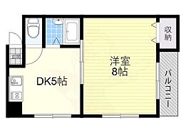 マンションサンベル 1DKの間取図画像