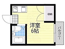ドリームライフ石津 ワンルームの間取図画像
