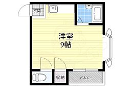 チェリッシュハイツ ワンルームの間取図画像