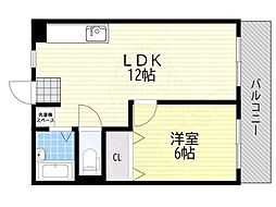 メゾンルシーヌ1番館 1LDKの間取図画像