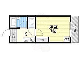 メゾンアバンテ 1Kの間取図画像