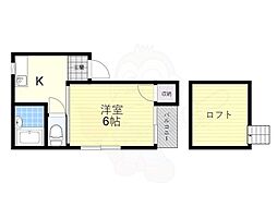 ラ・グランデル2 1Kの間取図画像