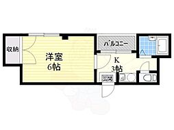 ヴォーグシャトー 1Kの間取図画像
