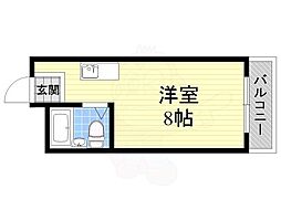 サンシャイン香里園第3 ワンルームの間取図画像