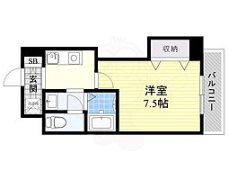 M'PLAZA門真駅前 1Kの間取図画像