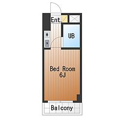 ダイヤアクティ三軒茶屋 ワンルームの間取図画像