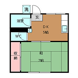 ベルハイム 1DKの間取図画像