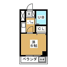 ファミール世田谷 1Kの間取図画像