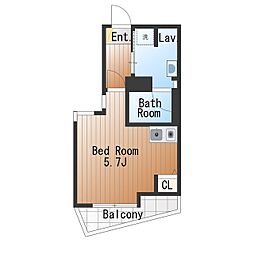 ハイシティ三軒茶屋 1Kの間取図画像