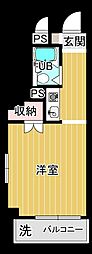FK上原 ワンルームの間取図画像