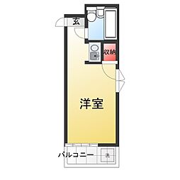 スターシェモア笹塚 ワンルームの間取図画像