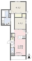 Admiral Meidaimae 2LDKの間取図画像