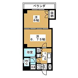 ハルコートセブン 2Kの間取図画像