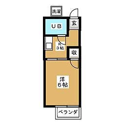 等々力ソフィアハイム 1Kの間取図画像