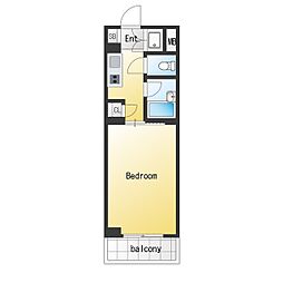 ルーブル学芸大学弐番館 1Kの間取図画像