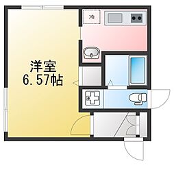 東急池上線 池上駅 徒歩2分の賃貸マンション 4階1Kの間取り