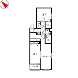 クロスレジデンス蒲田 1SLDKの間取図画像