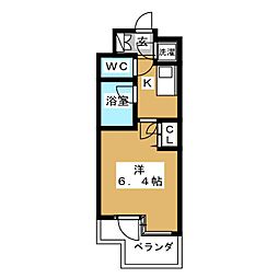 クロスレジデンス蒲田 1Kの間取図画像
