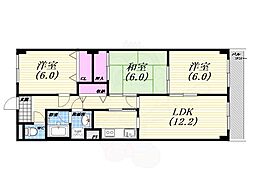 ドムール樋ノ池 3LDKの間取図画像