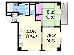 FMロッカー 2LDKの間取図画像