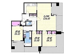 グラングリーン大阪ザノースレジデンス 3LDKの間取図画像