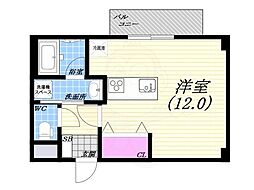 コンフォート苦楽園 ワンルームの間取図画像
