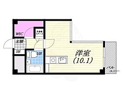 ホープ芦屋 ワンルームの間取図画像
