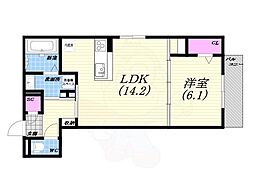 アルカンシエル 1LDKの間取図画像
