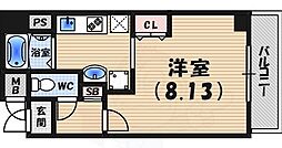 ラ・フォンテ甲東園 1Kの間取図画像