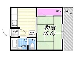 入山文化 1DKの間取図画像