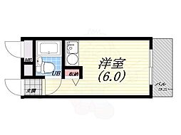 ネオダイキョー夙川 ワンルームの間取図画像