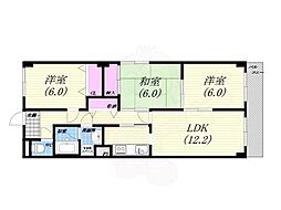 ドムール樋ノ池 3LDKの間取図画像
