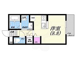 メゾン・クレール ワンルームの間取図画像