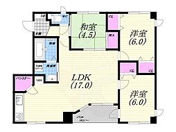 柳本南館 3LDKの間取図画像