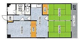 グリーンコーポ豊岡 3DKの間取図画像