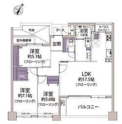 グランドメゾン萩の宮 3LDKの間取図画像