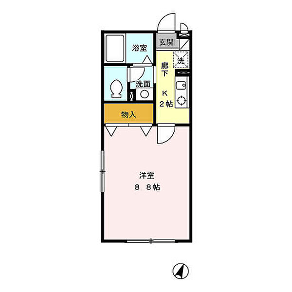 東京都板橋区赤塚3丁目(賃貸アパート1K・2階・26.27㎡)の写真 その2