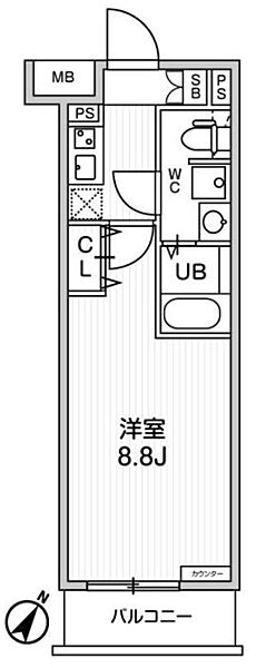 ジェノヴィア板橋本町IIIスカイガーデン 105｜東京都板橋区宮本町(賃貸マンション1K・1階・25.52㎡)の写真 その2