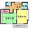 間取り：使い勝手のよい2Ｋ