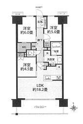 エクセレントシティ本厚木駅前 3LDKの間取図画像